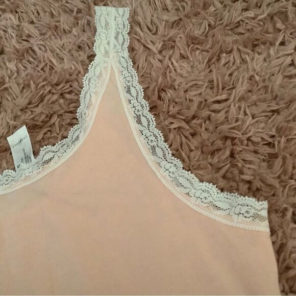Cabernet Vintage Coquette Feminine Dainty Peach Lace Cutout Camisole Small - Picture 9 of 10